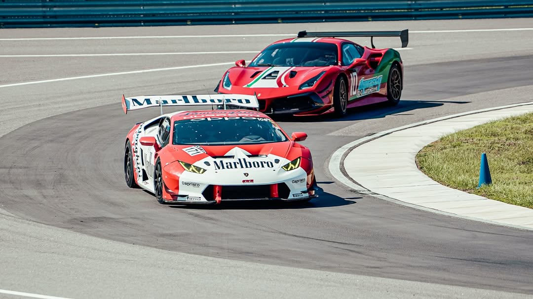 Dynasty Automotive Ferrari 488 Challenge on track during GT3-class club competition